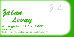 zalan levay business card